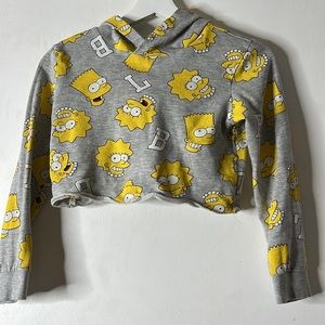 H&M The Simpson’s crop top hoodie, size 8-10